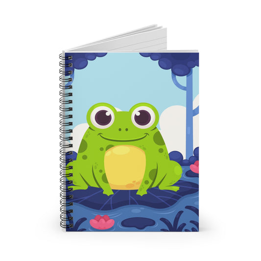Fun Froggy Spiral Notebook - Ruled Line