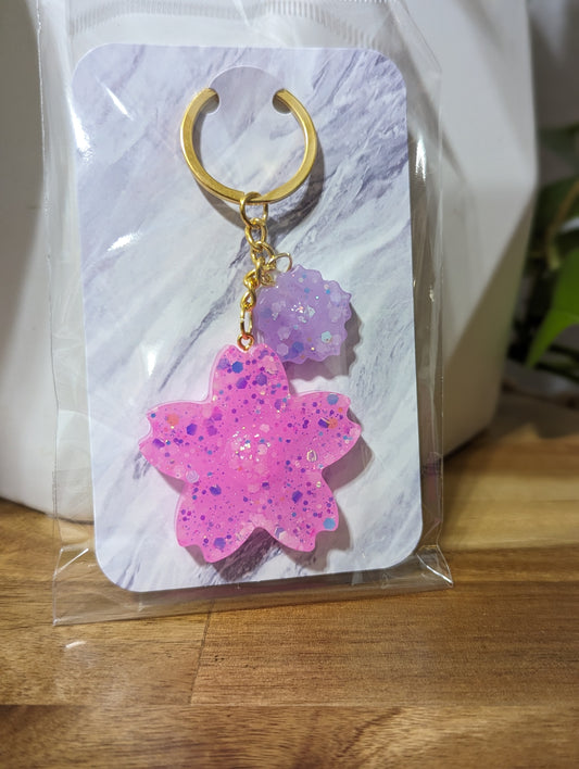 Handmade Resin Keychains with Assorted Charms